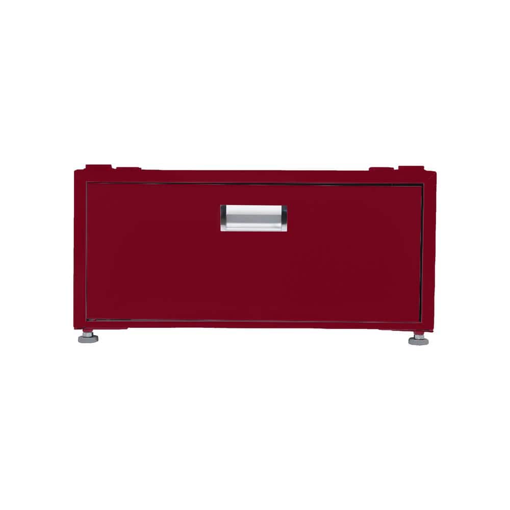 23.6 in. High Laundry Pedestal in 10 in. with Drawer in Merlot Red