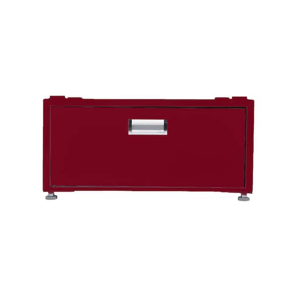23.6 in. High Laundry Pedestal in 10 in. with Drawer in Merlot Red
