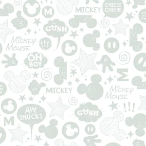 Mickey Mouse Icons Peel and Stick Wallpaper (Covers 28.18 sq. ft.)