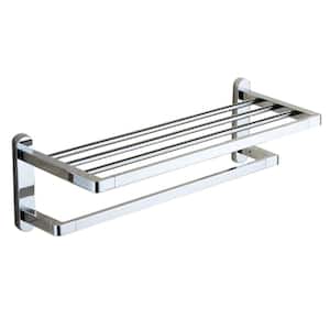 General Hotel Double tiered Wall Mounted Train Rack in Chrome