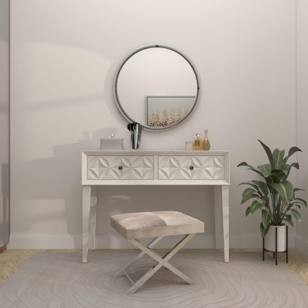 Gray Marble and Silver Metal Rectangular Jewelry Box