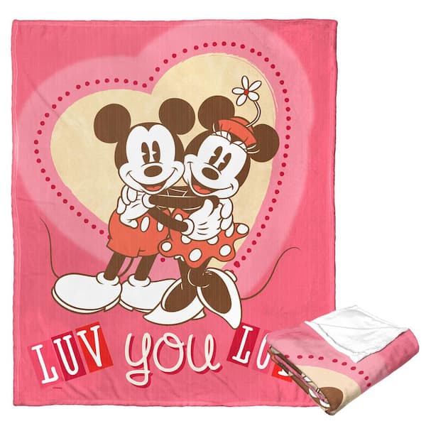 THE NORTHWEST GROUP Mickey Mouse Love You Lots of Silk Touch Multi-Colored Throw Blanket