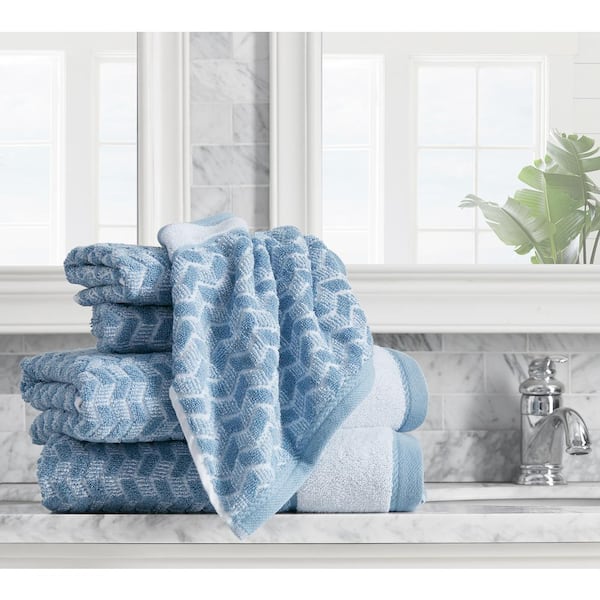 Nautica - Bath Towels, Highly Absorbent & Soft, Stylish Bathroom Decor (Oak  Lake Blue, 6 Piece), USHSAC1183893