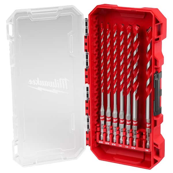 Milwaukee Shockwave Carbide Hammer Drill Bit Kit (7-Piece) 48-20