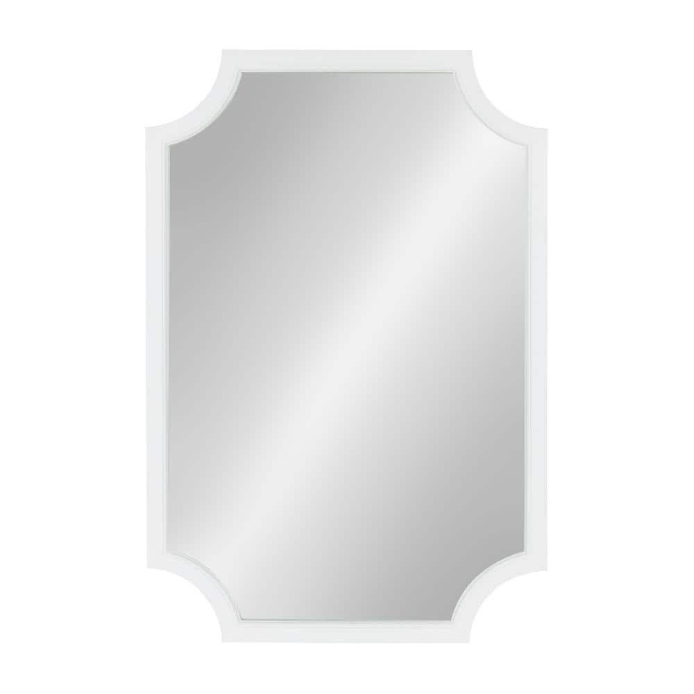 Kate and Laurel Medium Irregular White Contemporary Mirror (36 in. H x 24  in. W) 212096 The Home Depot