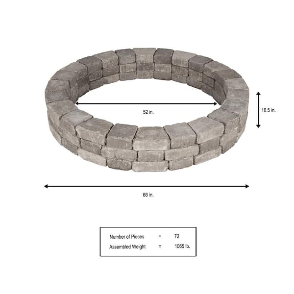 Pavestone Rumblestone 66 in. x 10.5 in. Tree Ring Kit in Greystone Pavestone Rumblestone 66 in. x 10.5 in. Tree Ring Kit in Greystone