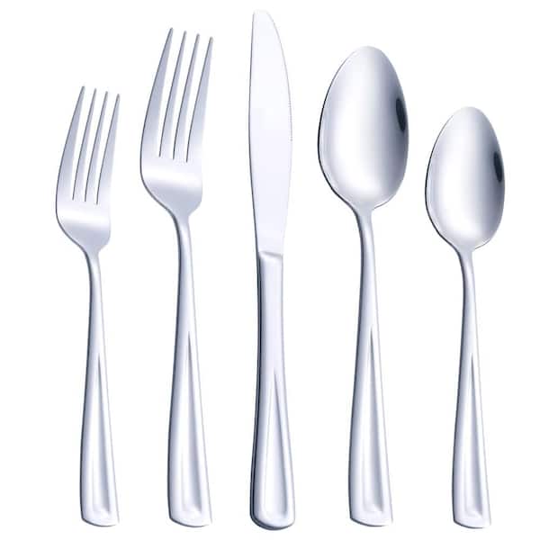 40-Piece Silverware Set for 8 with Mirror Finish Includes Knives Forks Spoons for Special Events Set
