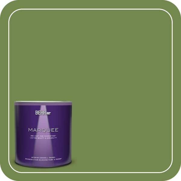 BEHR MARQUEE 1 qt. Home Decorators Collection #HDC-SM14-2 Green Suede Eggshell Enamel Interior Paint & Primer