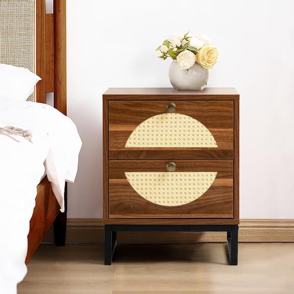 walnut nightstand target