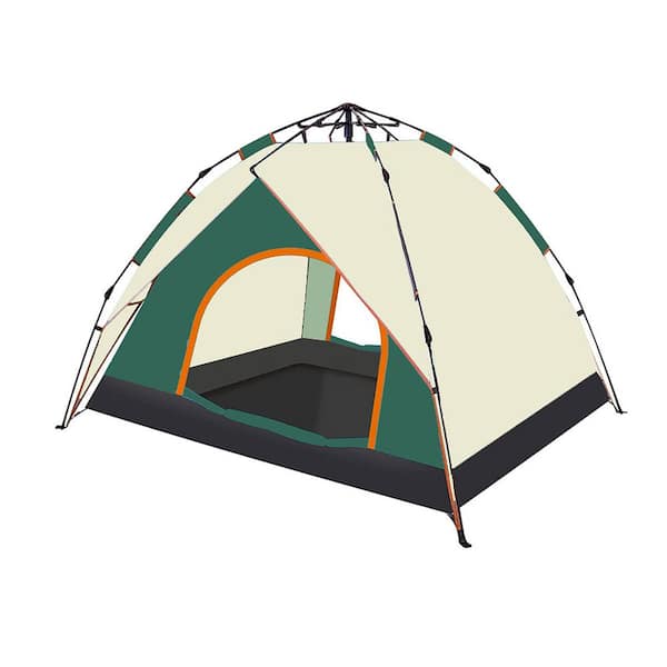 Otryad 79 in. W x 61 in. D x 55 in. H Portable Waterproof 5 Person Camping Dome Tent Green QS YJ044 The Home Depot