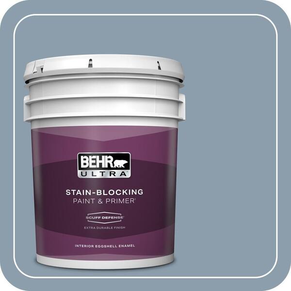 BEHR ULTRA 5 gal. #ICC-65 Relaxing Blue Extra Durable Eggshell Enamel Interior Paint & Primer