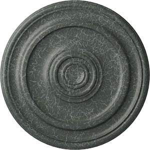1-1/2" x 19-3/4" x 19-3/4" Polyurethane Kepler Traditional Ceiling Medallion, Athenian Green Crackle