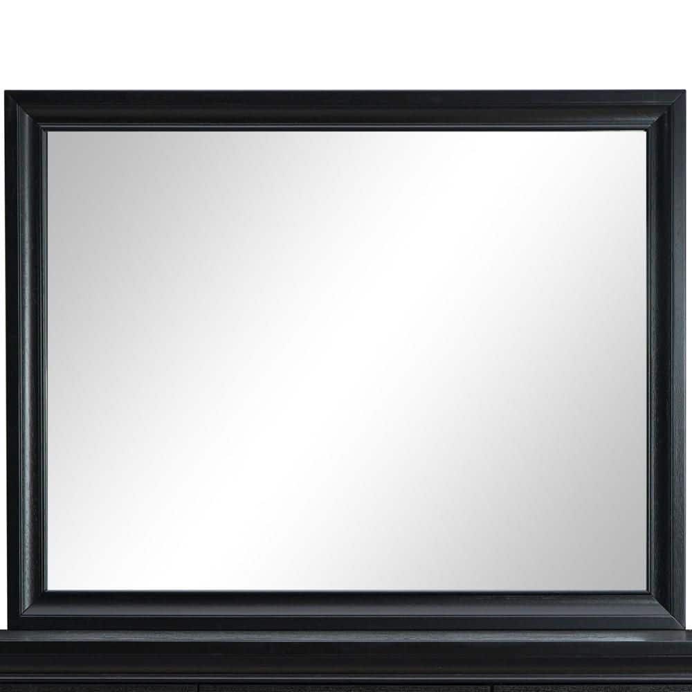 46 in. W x 37 in. H Rectangular Framed Wall Bathroom Vanity Mirror in Black price history on PriceWatchPro