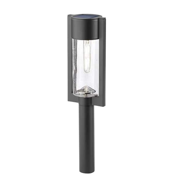 Hampton Bay Clermont 15 Lumens Black LED Weather Resistant Modern