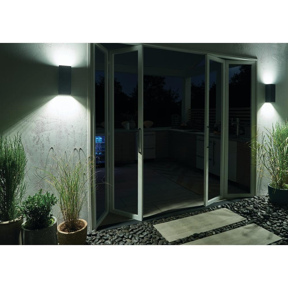 Walden 12" Textured Black Aluminum LED Outdoor Wall Light