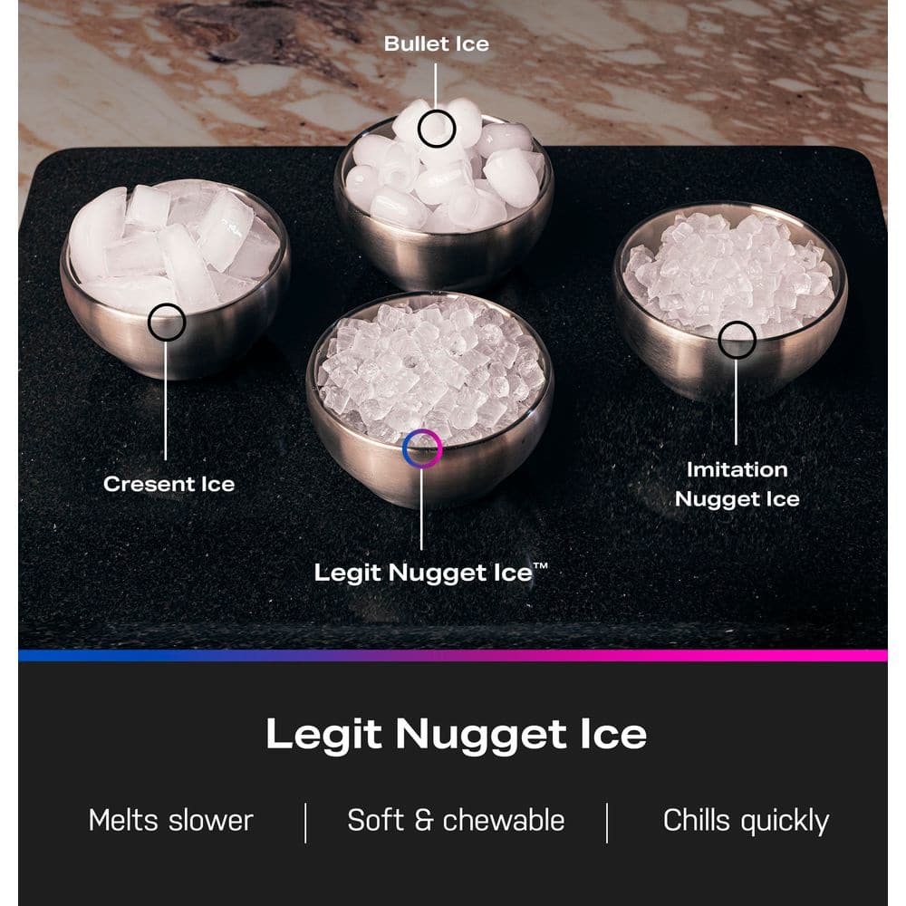 GE Profile Profile Opal 2.0 38 lbs. Ultra Nugget Ice Maker with Side Tank & Scale Inhibiting Filter, with Wifi in Black