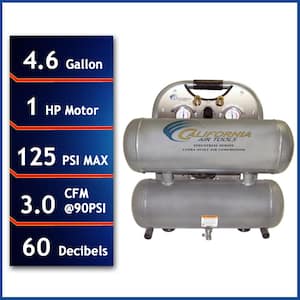 4.6-Gal. 1 HP Ultra Quiet Oil-Free and Lightweight Electric Air Compressor
