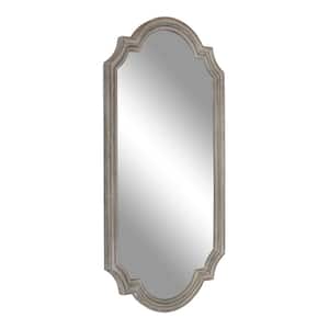 Fairbourne 20.00 in. W x 42.00 in. H Gray Scalloped Traditional Framed Decorative Wall Mirror