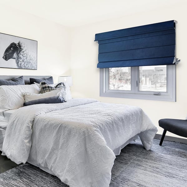 Chicology Cut-to-Size Daily Berry Cordless Light Filtering Privacy Polyester Roman Shade 34 in. W x 48 in. L
