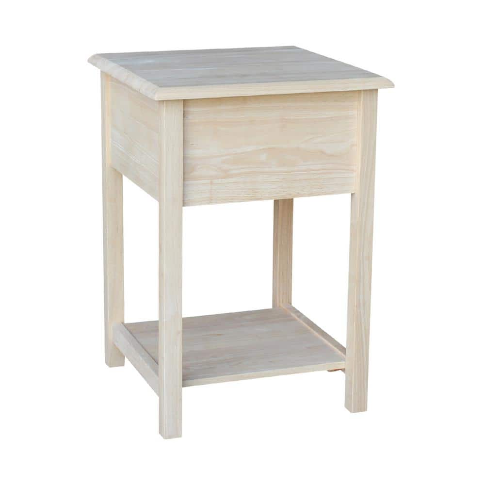 Unfinished Lamp Table with 2-Drawer - thumbnail 6