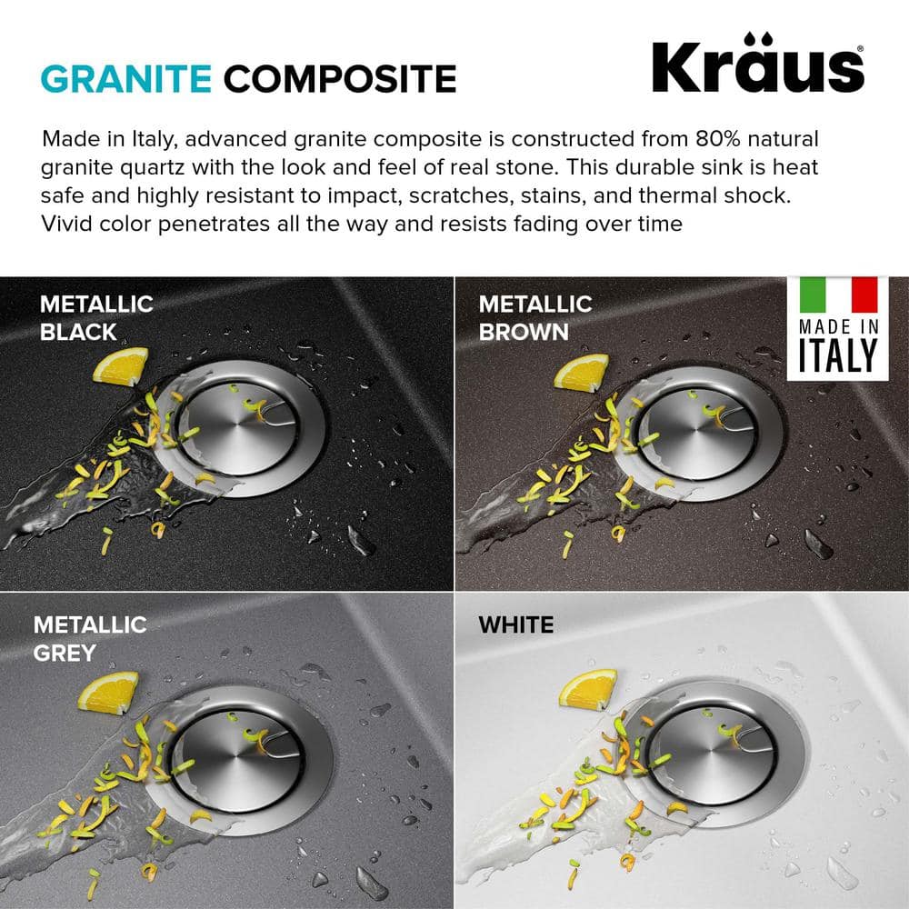 White Granite Composite Single Bowl Kitchen Sink with Accessories