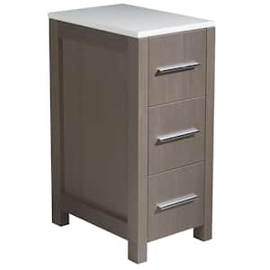 Torino 12 in. W Linen Cabinet in Gray Oak