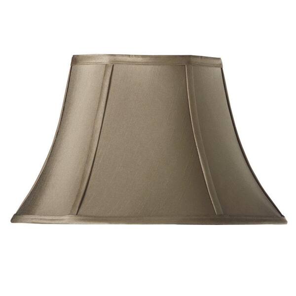 Home Decorators Collection Bell Small 14 in. Diameter Grey Silk Blend Shade