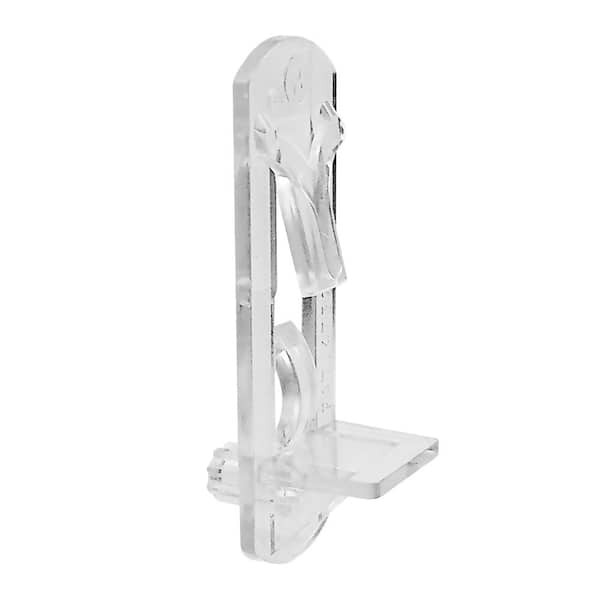 Prime-Line Shelf Support Peg, Self-Locking 1/4 in. x 1/2 in. Clear (4-pack)