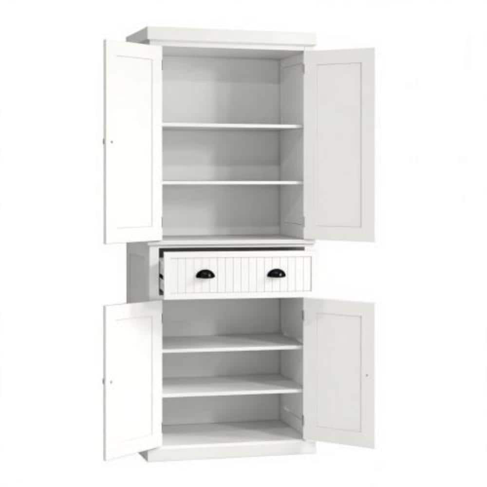 30 in. W x 16 in. D x 72.5 in. H Bathroom White Linen Cabinet price history on PriceWatchPro