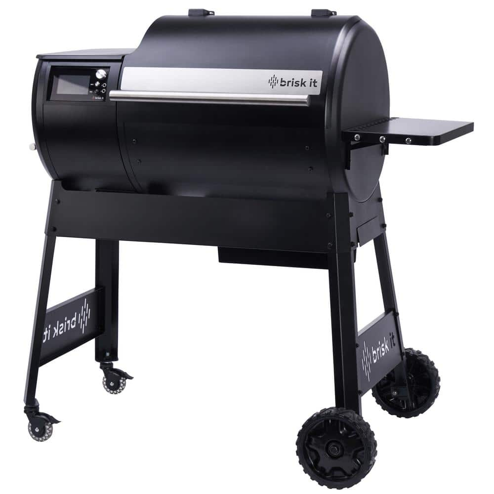 brisk it Origin 580 sq. in. Generative A.I. Powered and WiFi Smart Wood Pellet Grill in Black/Silver