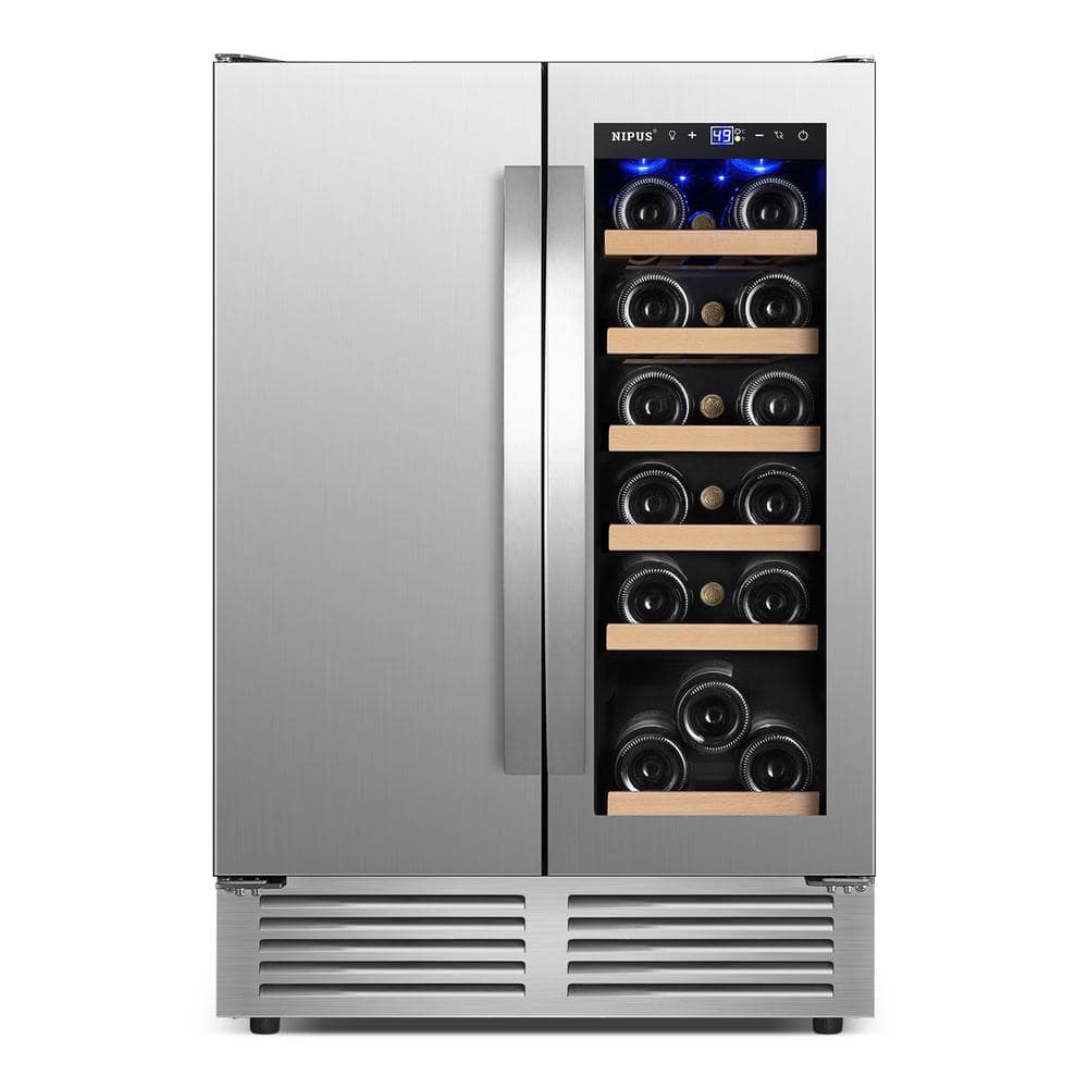 Silver Dual Zone 18 Bottle and 57 Can Wine and Beverage Refrigerator