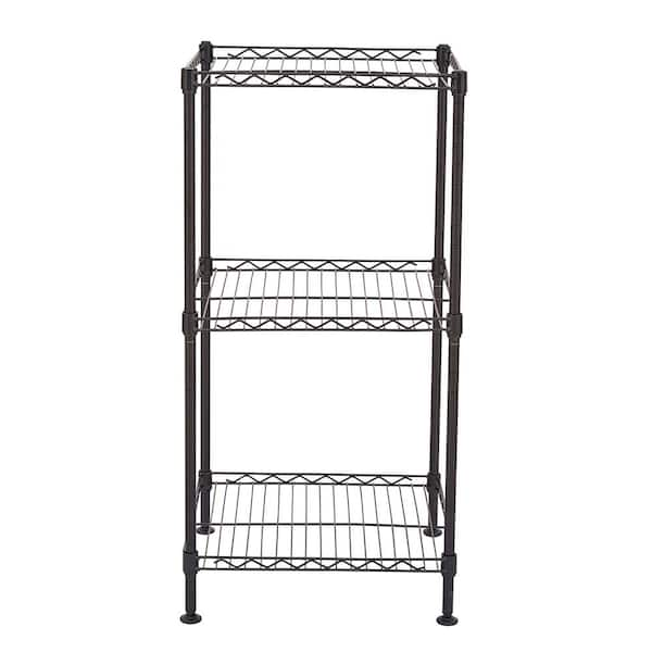 Winado 4-Tier Steel Freestanding Garage Storage Shelving Unit Black (19.69 in. W x 31.5 in. H x 11.81 in. D)