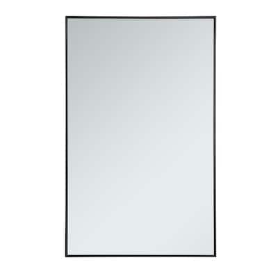 Large Rectangle Black Modern Mirror (48 in. H x 30 in. W)