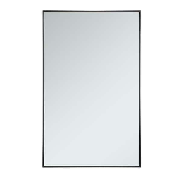 Unbranded Large Rectangle Black Modern Mirror (48 in. H x 30 in. W)