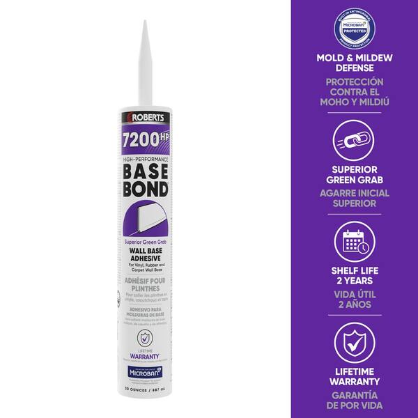 0.94 qt. 24 Hour Dry Time Vinyl, Rubber and Carpet Wall Base Floor Adhesive in Light Tan 30 oz.