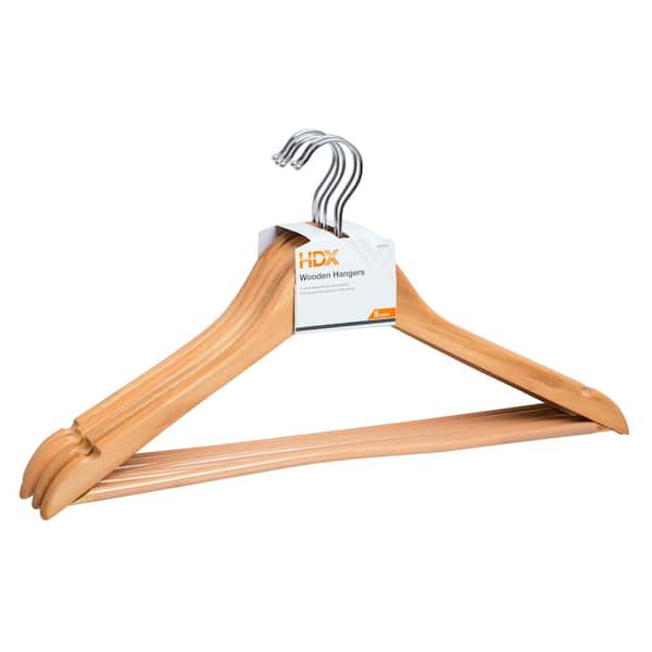HDX Natural Maple Hangers (5-Pack) 1009759 - The Home Depot