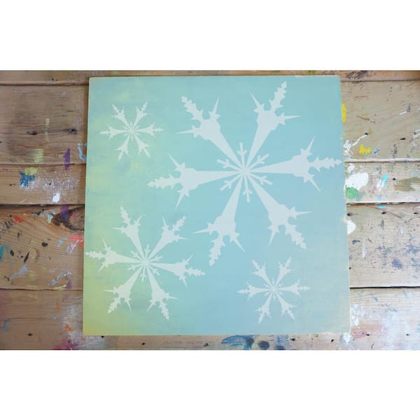 Large Snowflake 2 Piece Stencil Set 14 Mil 8 X 10 Painting