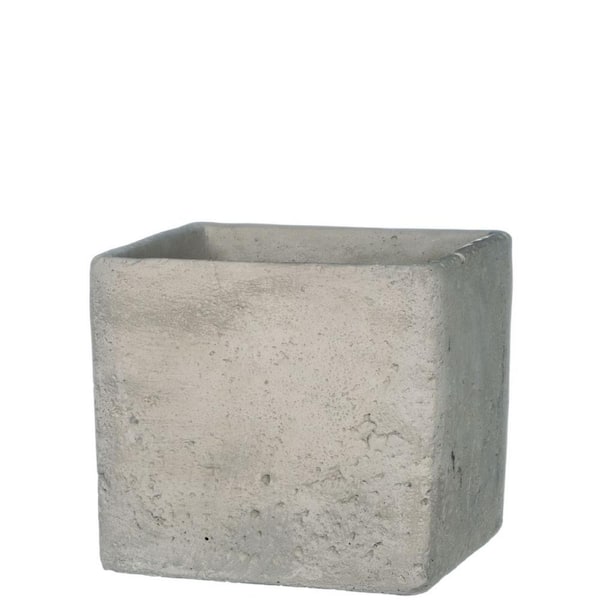 SULLIVANS 5.25" Gray Cement Square Planter