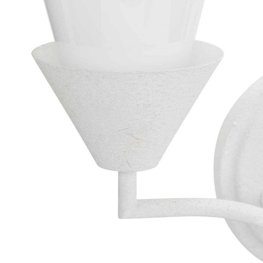 Pinellas White Plaster 3-Light Modern Vanity Fixture