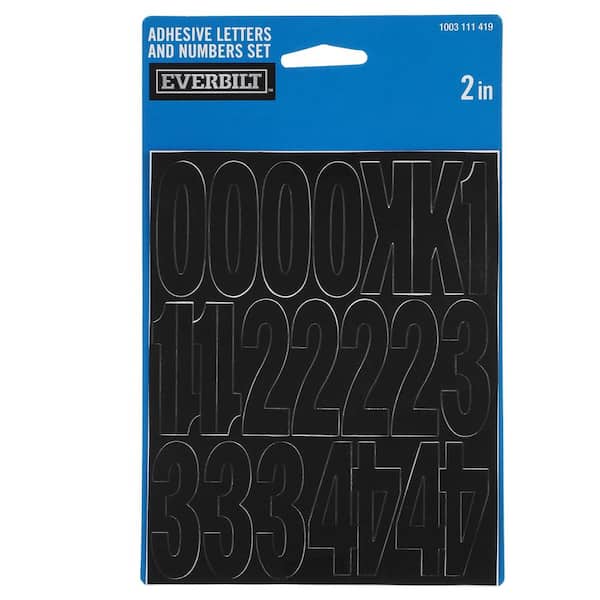 Black Transferable Letters And Numbers Numbers 2,5 Mm Black
