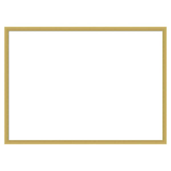 Amanti Art Svelte Polished Gold 29 in. x 21 in. Wood Framed Dry Erase Magnetic Memo Board