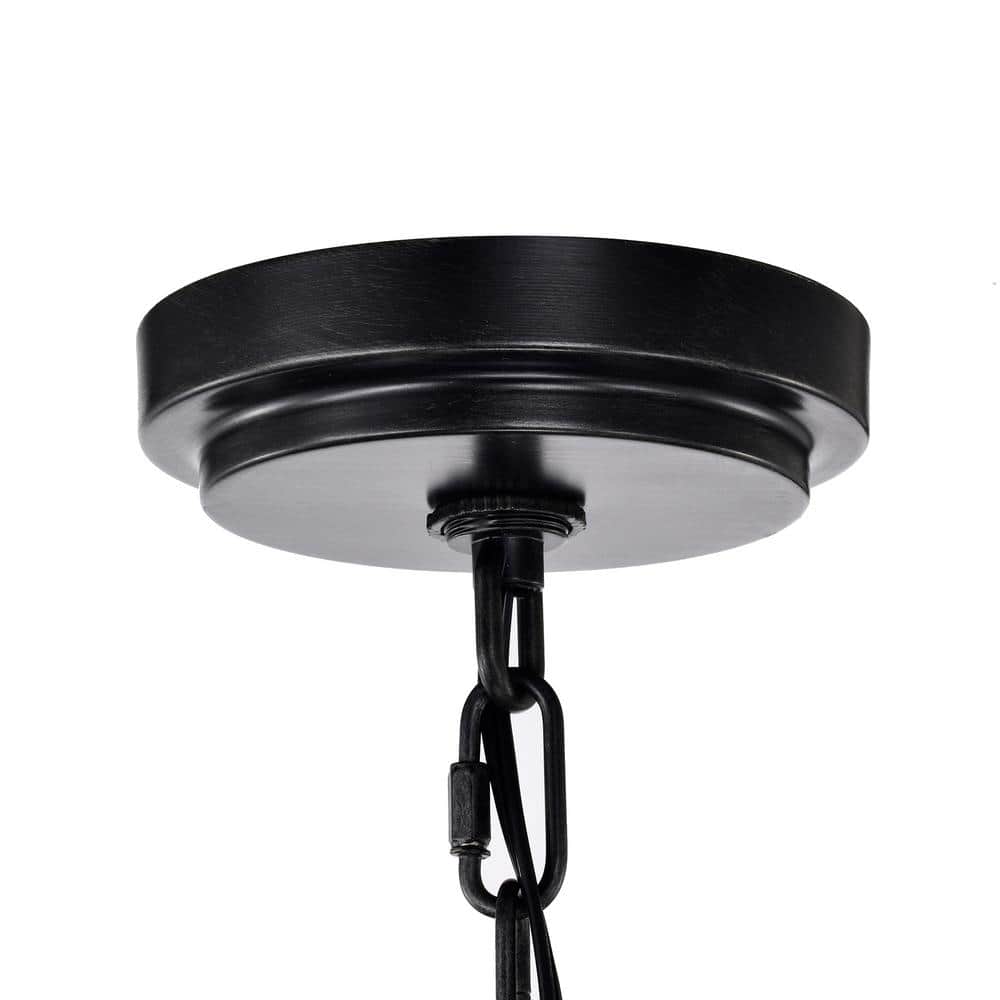 Antique Black Iron Wagon Wheel Chandelier with 18 Lights