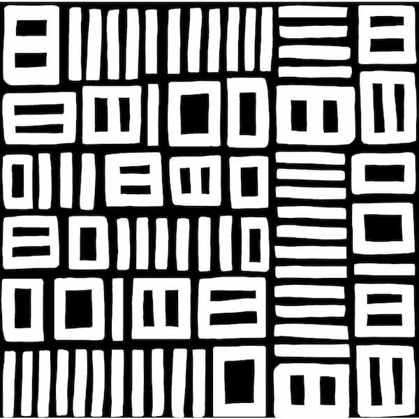 NuWallpaper Black Traverse Peel and Stick Wallpaper Sample