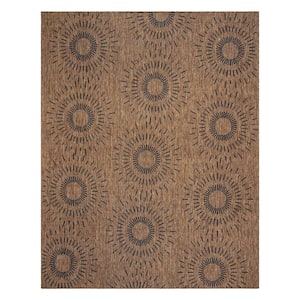 Paseo Tiaret Chestnut Brown 5 ft. x 7 ft. Geometric Indoor/Outdoor Area Rug