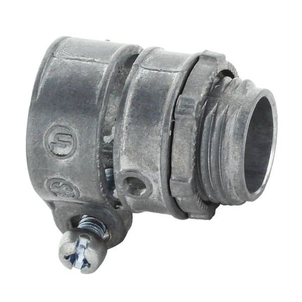 Commercial Electric 1/2 in. Flexible Metal Conduit (FMC) Squeeze Connector (3-Pack)