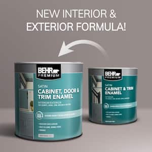 1 qt. Black Satin Enamel Interior/Exterior Cabinet, Door & Trim Paint