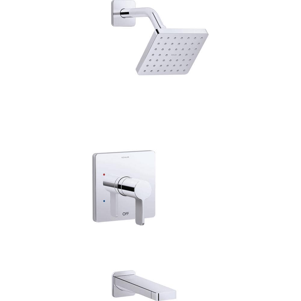 KOHLER PARALLEL B S TRIM 2 5 GPM SHOWERHEAD TS23502 4 CP The Home Depot   Polished Chrome Kohler Shower Bathtub Trim Kits Ts23502 4 Cp 64 1000 