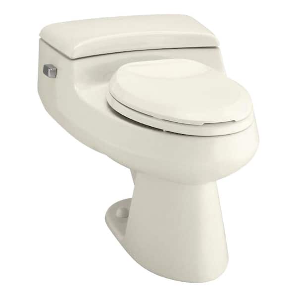 KOHLER San Raphael Comfort Height 1-piece 1 GPF Single Flush Elongated Toilet in Biscuit, Seat Included