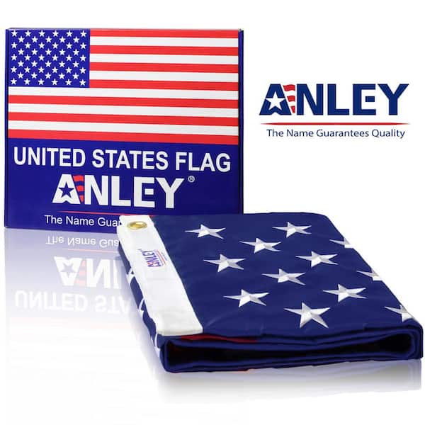 AMERICAN UNITED STATES FLAG 3 x 5 FEET NYLON PATRIOTIC USA TIES FOR HANGING NEW 