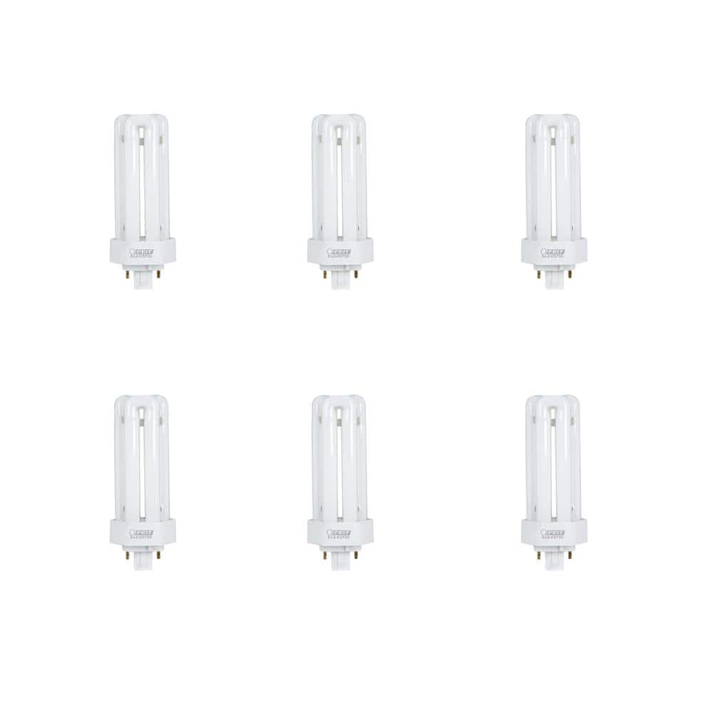 26W Equiv PL CFLNI Triple Tube 4-Pin Plug-in GX24Q-3 Base Compact Fluorescent CFL Light Bulb, Cool White 4100K (6-Pack) price history on PriceWatchPro
